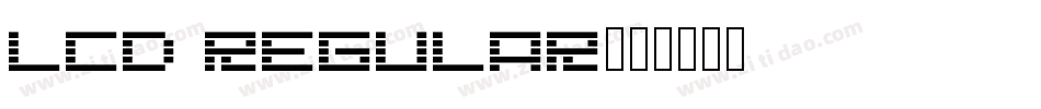 LCD Regular字体转换